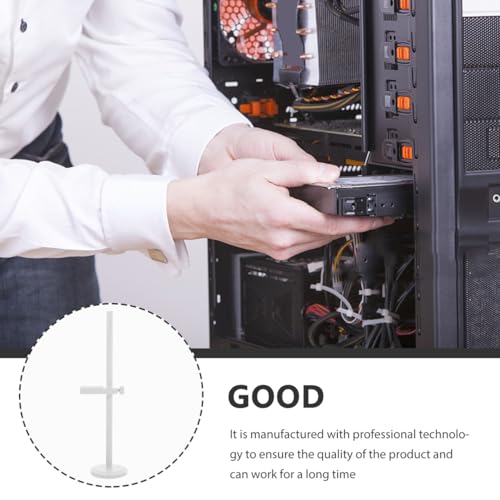 Image of Hemobllo GPU Support Bracket 7.66In Iron White - Anti-Sag Locking Screw for Heavy 4090 /4080 - Magnetic Base Secures PSU Shroud - for Full-Tower or Micro-ATX PC Builds