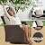 MELLCOM Patio Swivel Glider Rocker Chairs Set Wicker 5 Piece Patio Furniture Set Rocking Bistro Set with Tempered Glass Side Table and 2 Ottoman, for Backyard Garden Patio Porch (Beige, 5pcs)