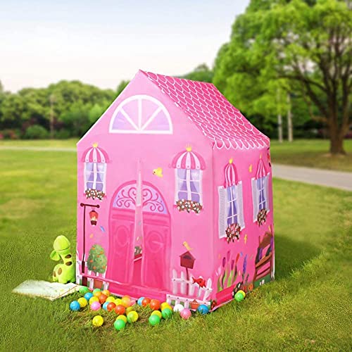 Image of Doll House Tent for Kids - Extremely Light Weight, Water Proof theme tent house- for 3 to 15 Years Kids (Doll House) (Pink)