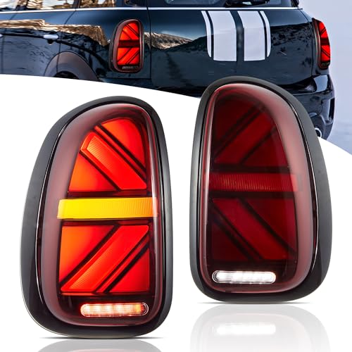 VLAND Union Jack Feux Arrière LED pour Mini Countryman R60 Cooper SD/D ALL4/JCW ALL4/One/WRC 2010-2016, avec clignotants séquentiel, avec effet dynamique,...