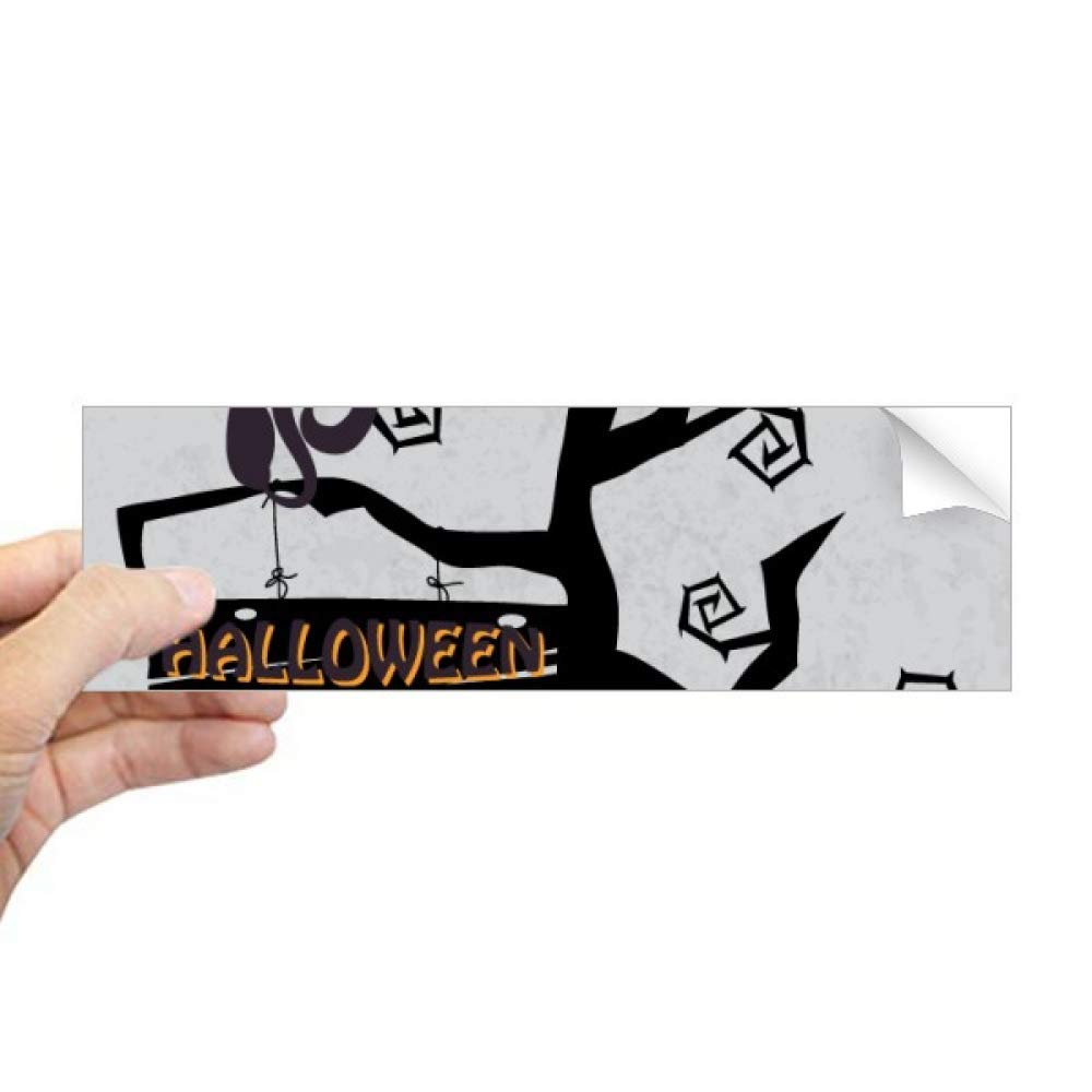 Sticker rectangulaire Halloween chat opaque pour vitrage net et sans traces