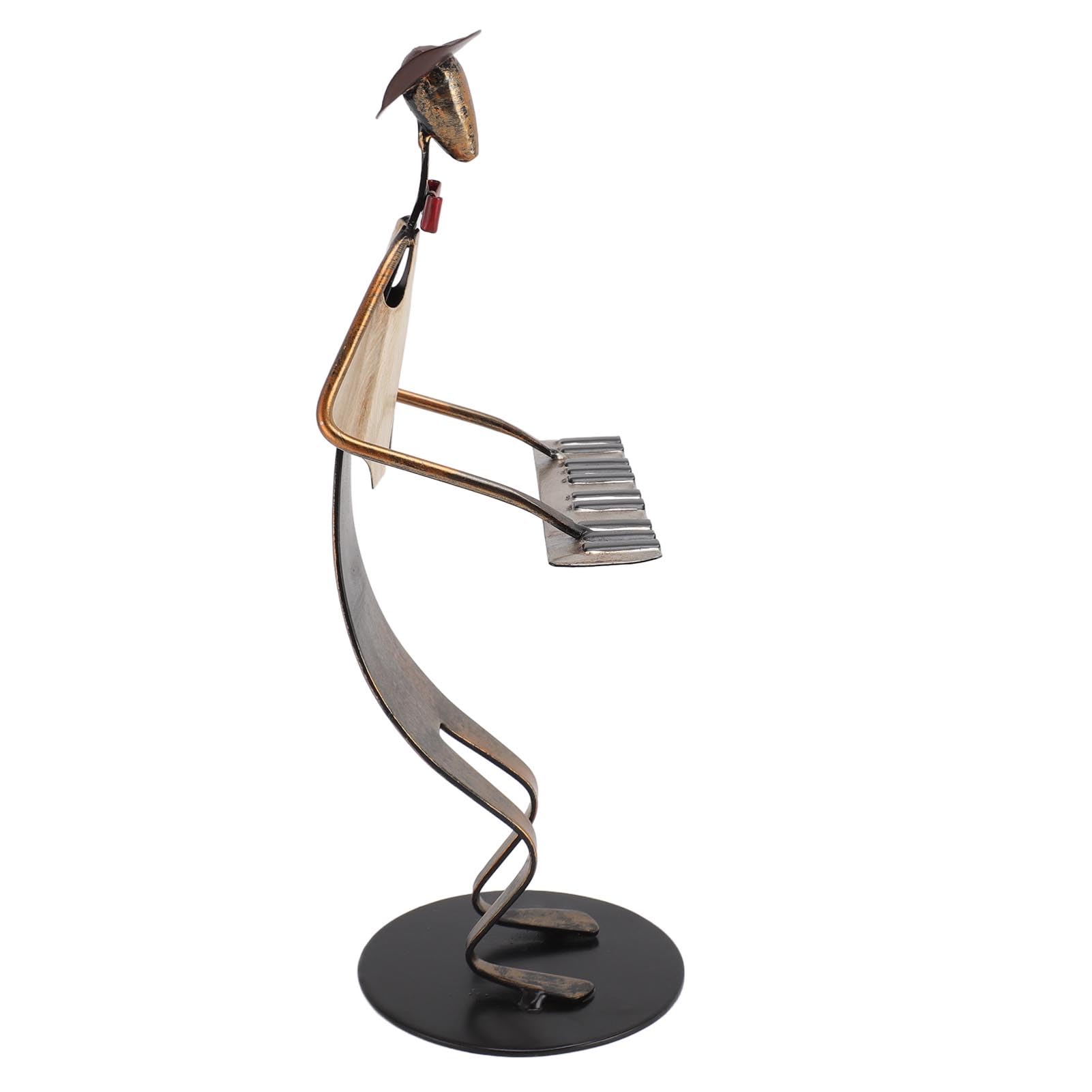 Figurka fortepianu stabilna podstawa elegancka dekoracyjna metalowa statuetka muzyczna ozdoba półka na biurko szafka na wino