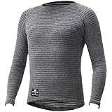 [山城] インナークルーネック BodyRegulator ボディレギュレーター 高機能冬物インナー バイク用 炎爆 グレー YKI405GY M-L