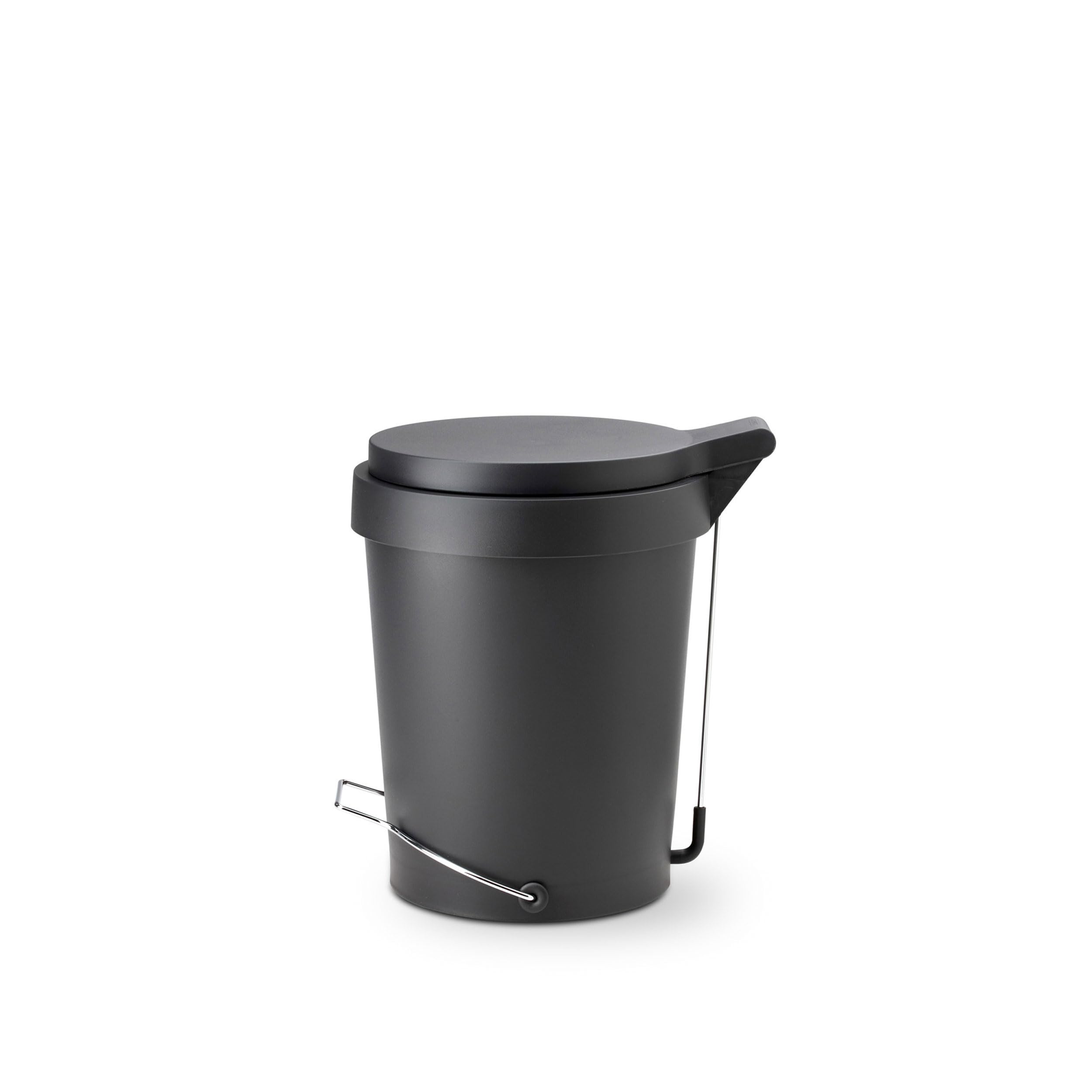 Tip Treteimer 15 L, Abfalleimer, Papierkorb, Polypropylen, V2A, Schwarz, 1087199