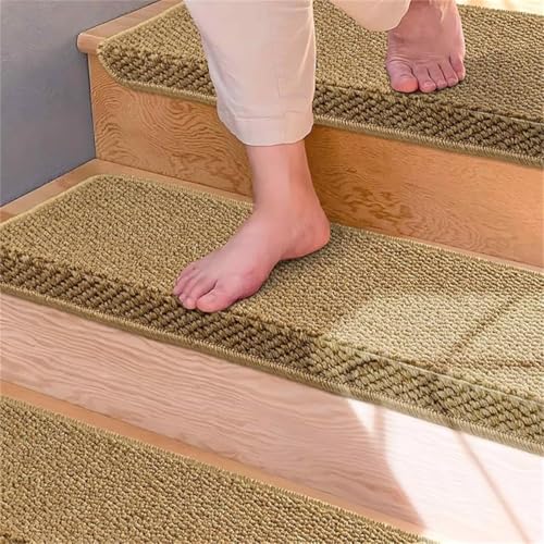 Alfombra autoadhesiva para escaleras con protectores de cantos suaves y lavables 5