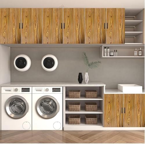 Image of CREON Wood Peel and Stick Wallpaper Thick Decorative Self Adhesive Contact Paper Countertops Waterproof Wood for Cabinets Table Furniture Kitchen Cabinet ETC (Sparkle Wood, 12X60 in)