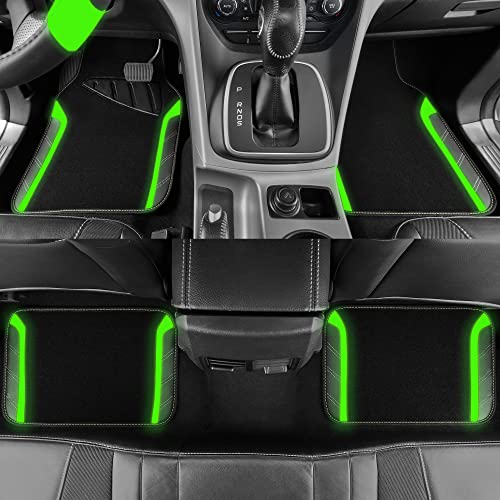 image for CAR PASS Leather Steering Wheel Cover and Waterproof Car Floor Mats,Mi