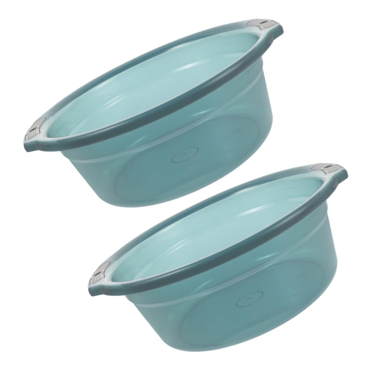 WOFASHPURET 2pcs Foot Soak Tub Deep Foot Bath Basin with Dual Handles for Hand Washing
