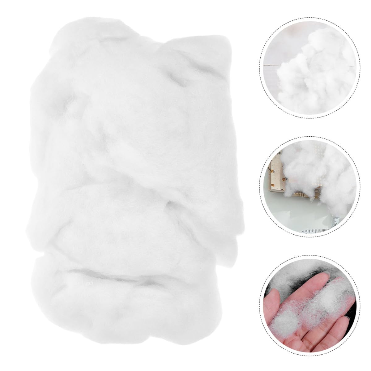 WOONEKY Relleno de Fibra de Poliéster 125 G Alta Elasticidad para Cojines Almohadas y Peluches Material y Duradero para Manualidades y Proyectos DIY