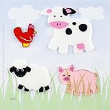 Design Ideas Gelgems Window Clings, Farm Friends, Small Bag