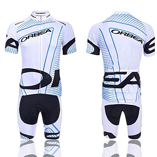 LIUX Pantalones cortos de silicona de verano Amortiguadores Pantalones de esponja perforada de alta elasticidad Pantalones cortos acolchados de silicona Conjunto Traje de bicicleta de montaña reflecta