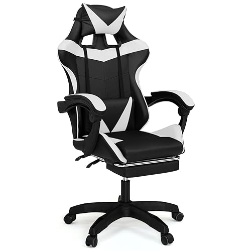 IDMarket - Fauteuil de Gaming Alex réglable avec Repose-Pied, Coussin