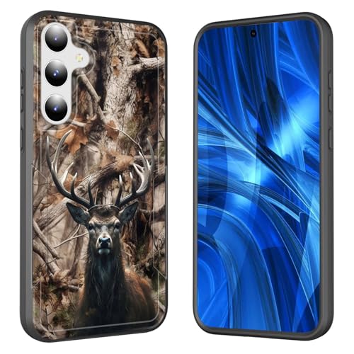 Coque pour Galaxy A55 5G motif cerf de forêt camouflage idéale pour vos randonnées et sorties nature
