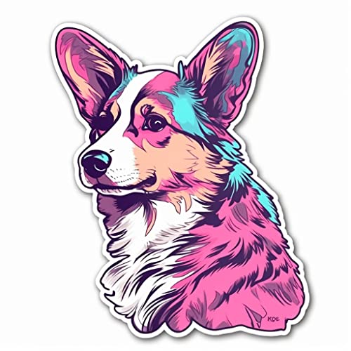 Image of Yoonek Graphics Welsh Corgi Welsh Corgi Dog Vinyl Decal Sticker for Car, Laptop, Tumbler, More. #009967-4 inch