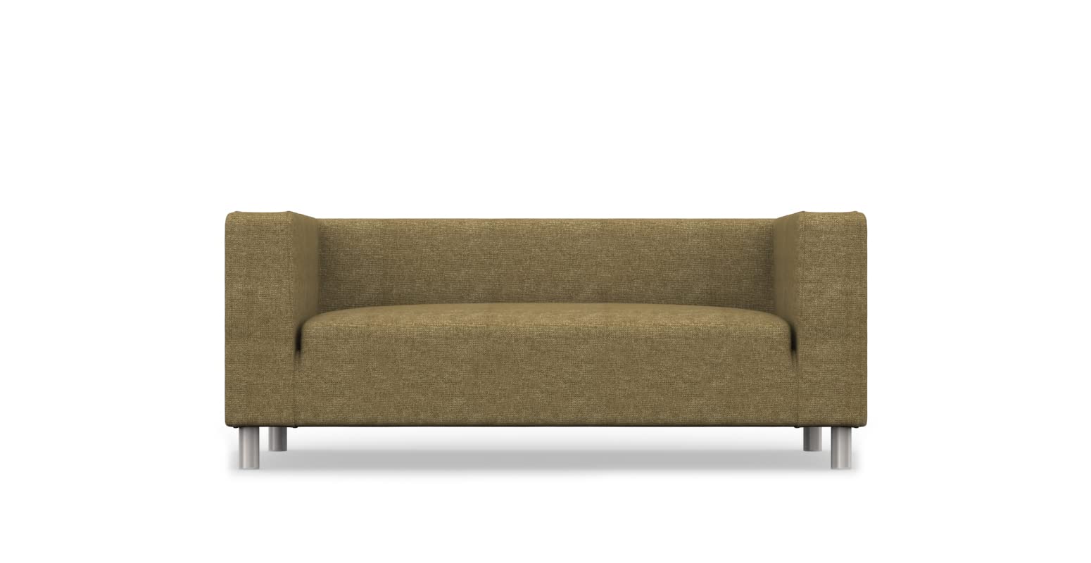 comfortly 2-Seat Sofa Slipcover Replacement Hand Made Compatible with KLIPPAN couch - COVERS ONLY - - COVERS ONLY (Crown - Olive)