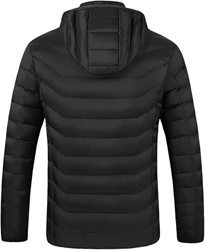 Miniatura 4 de Chaqueta térmica para mujeres y hombres, abrigo de invierno cálido para invierno, abrigo de plumón recargable, chaqueta de calefacción USB, chaqueta