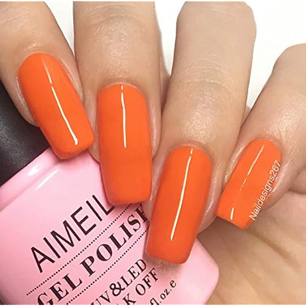AIMEILI Soak Off UV LED гель-лак для ногтей — Orange Sweetie (027) 10 мл