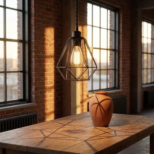 Image of Osaladi 5 Pcs Black Wrought Iron Lampshades Vintage Decorative Light Covers for Ceiling Fixtures Kitchen Dining Bedroom Living Room