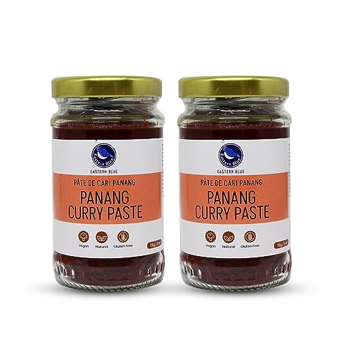 Eastern Blue Curry Paste - Panang Thai Curry Paste | Authentic Thai Curry Paste for Tasty Dishes and Curries | Vegan, Gluten Free &amp; Nuts Free Panang Curry Paste | Pack of 2-4 Oz Each