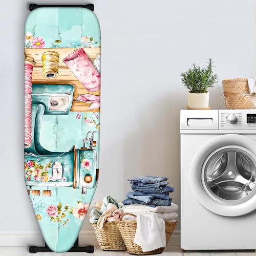 Image of Nuxovilar Floral Sewing Machine Ironing Board Cover 15x54 Polyester