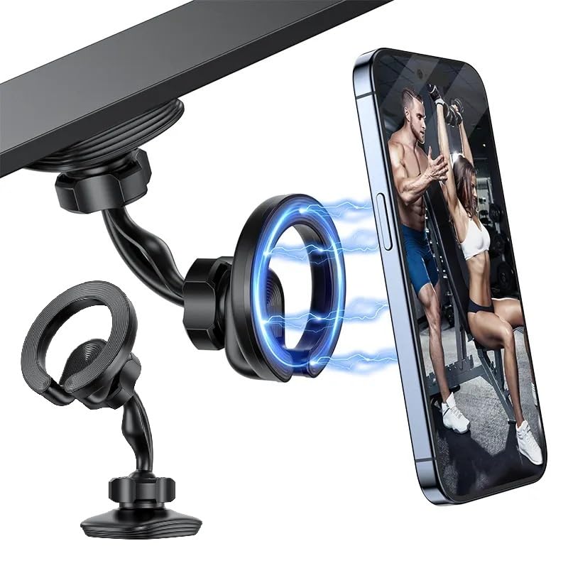 Image of FKU 2025 Multifunctional Magnetic Phone Holder 360 Rotation Fitness Double Sided Magnetic Phone Mount for Gym Car (2025 Gym Dual Side MEGNETIC Mobile Holder)