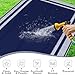 KMAT Outdoor Rug, Waterproof Reversible Patio Rugs, 5x8ft Large Outdoor Area Rug Foldable Plastic Camping Rugs for Outside RV, Patio,Picnic,Camper,Balcony,Porch (Blue &White)