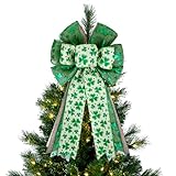 Dekorativ für den St. Patrick's Day, groß und wiederverwendbar, dekorative Kleeblatt-Schleifen für Kränze, für Türen, Wände, Zäune, Treppen, Kamine, Terrassen, Partys, Hochzeiten, Picknicks