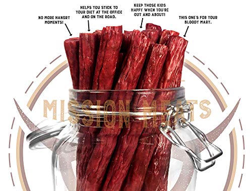 Keto Sugar Free Grass-Fed Beef Snacks Sticks Non-Gmo Gluten Free Msg Free Nitrate Nitrite Free Paleo Healthy Natural Meat Sticks #TOP26