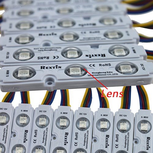 Rextin 200Pcs 12V 5050 Smd 3 Led Module Rgb Color Changing Lights Lamp For Home Garden Xmas Wedding Party Decoration Letter Design (Rgb Injection) #TOP2