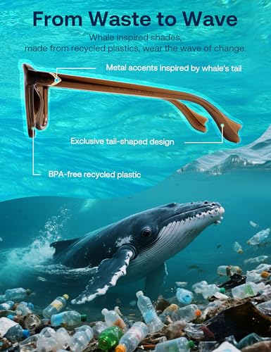 Image of SOJOS Polarized Retro Large Rectangular Sunglasses BALEEN