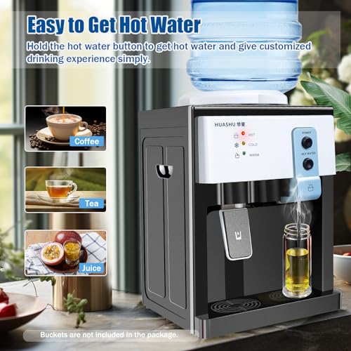 Top Loading Water Cooler Water Dispenser,5 Gallon Water Dispenser 3 Temperature Settings Hot Cold & Room Water Detachable Design & Excellent Heat Dissipation for Bedroom Studio Office Grocery Store