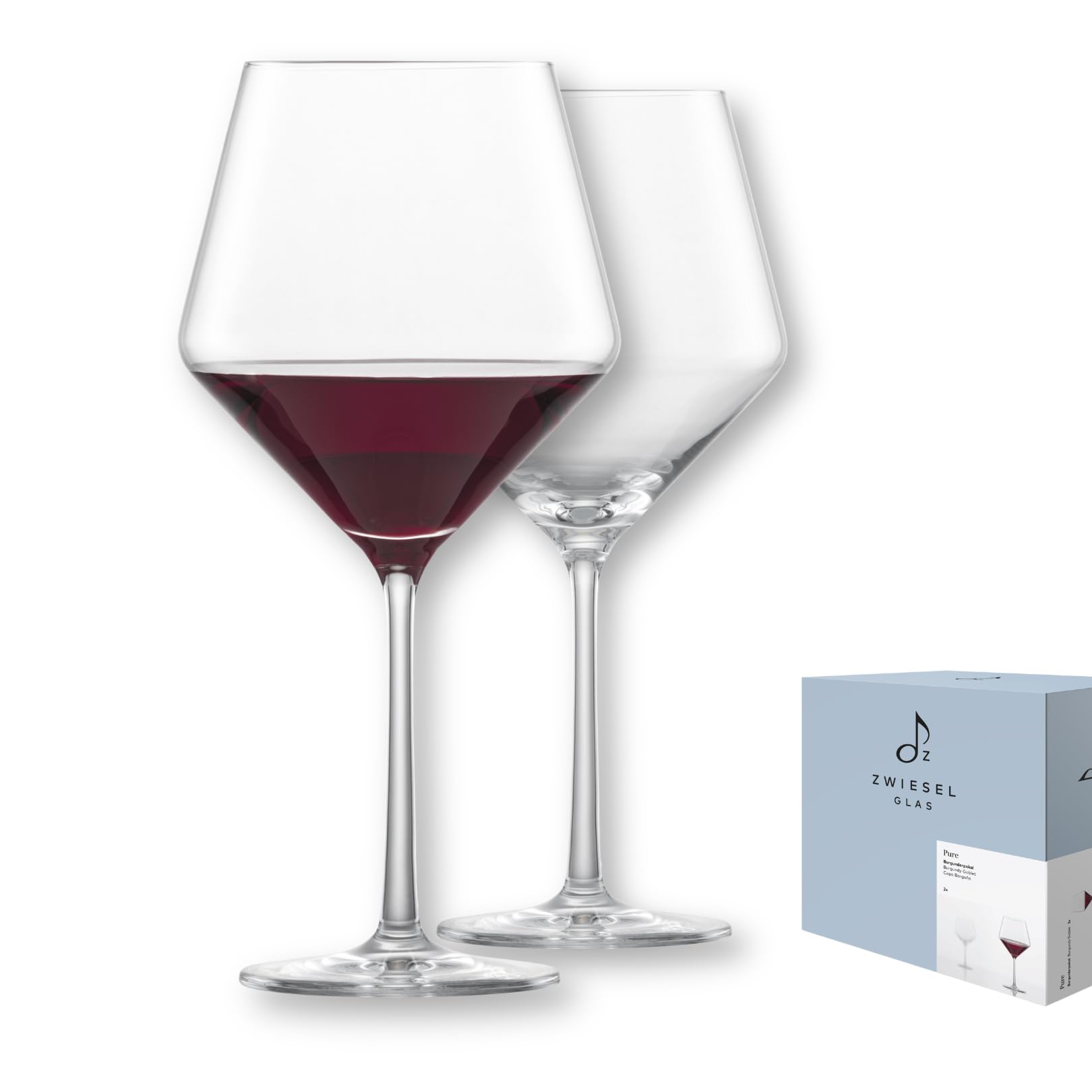 Zwiesel Glas Bicchieri da vino rosso bordeaux Pure (set da 2), graziosi bicchieri bordeaux per vino rosso, lavabili in lavastoviglie, realizzati in Germania (art. n. 122322)
