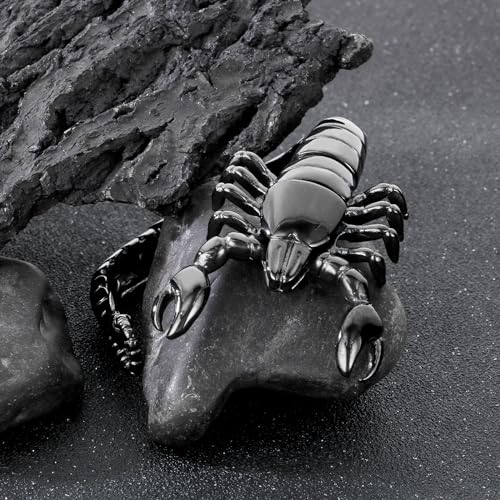 316L Stainless Steel Scorpion Centipede Mens Bracelet Bangle Vintage Punk Silver Black Bracelet for Men Polished Mens Jewelry Gift for Him3