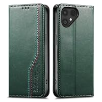 Handyhülle Für Fairphone 6 – Leder-Optik Mit Magnetverschluss, Kartenfächern Und Standfunktion, Dunkelgrün