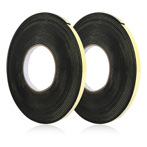 2 Rollos Cinta Selladora Espuma, 10mm x 2mm x 10m Junta Placa Vitroceramica, Cinta Adhesiva de Espuma para Cocina, Ideal para Sellado de Placas de Cocina Vitrocerámica, Resistente a Altas Temperaturas