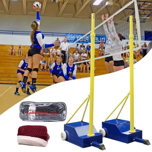 Soporte de red ajustable para voleibol y bádminton con base estable, marco de red deportiva portátil para juegos al aire libre e interior