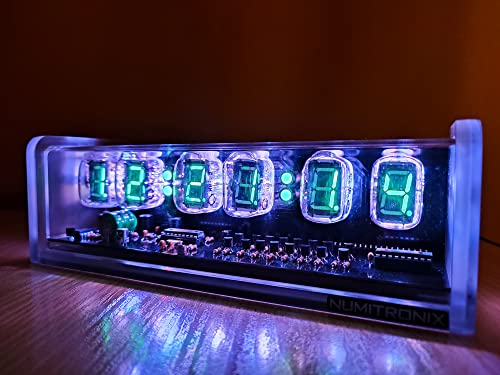 Chronix Nixie Clock With 6 Iv22 Vfd Tubes, Remote Control, Frosted Acrylic Case, Rgb Led, Alarm #TOP3