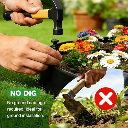 MIXC 100ft Plastic Landscape Edging Kit