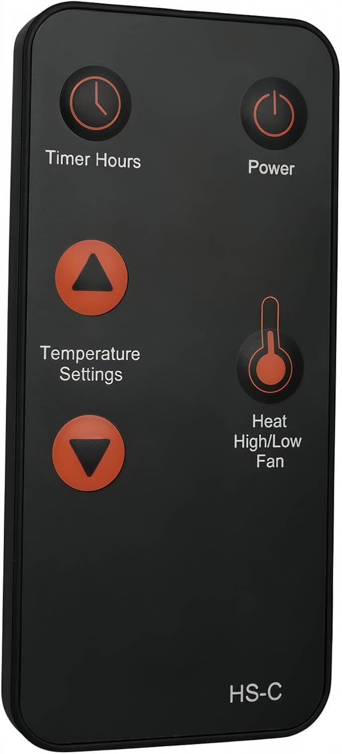 Replacement Remote Control for Heat Surge Electric Fireplace Heater WR18D
