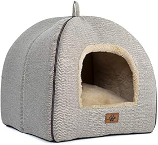 WINDRACING Cat Bed for Indoor Cats - Cat Cave Bed Cat House Cat Tent with Removable Washable Cushioned Pillow, Soft and Self Warming Kitten beds,Cat Beds & Furniture, Pet Bed