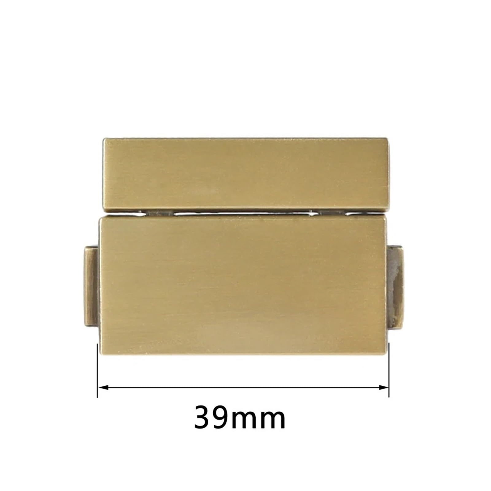 Skręć zamek, zamknij portfel, Zapięcia do torebek, opakowanie 10 sztuk, 3,9 cm, prostokątne, metalowe, wielokolorowe(Lightgold)