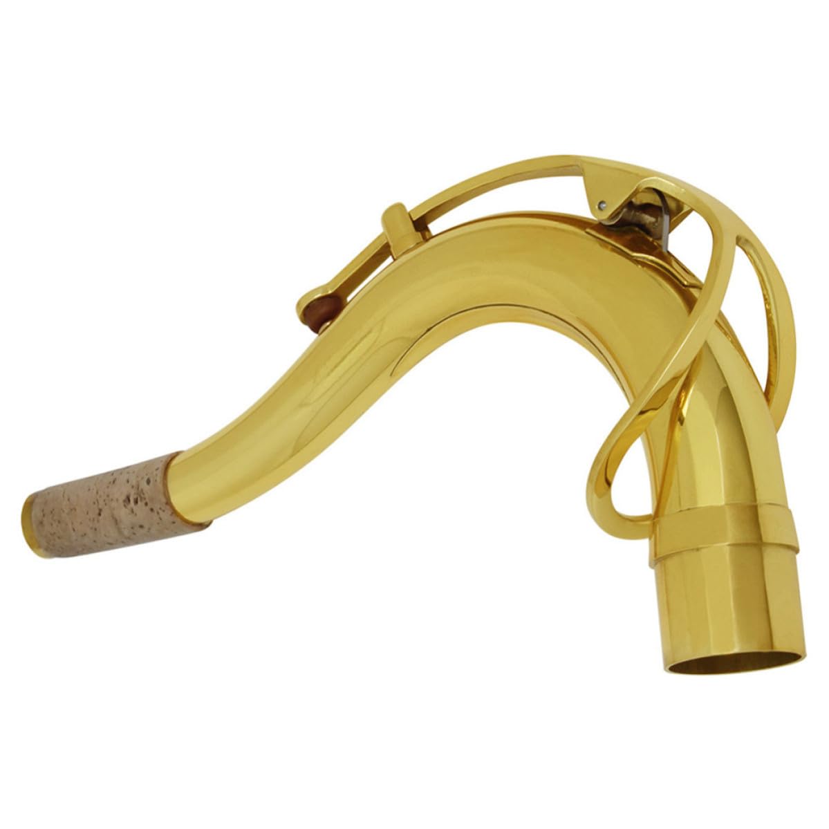 Veemoon Sostituzione Collo Sassofono Tenore Curvo in Ottone Dorato Accessorio Professionale per Migliorare Suono e Intonazione Resistente e Confortevole per Musicisti