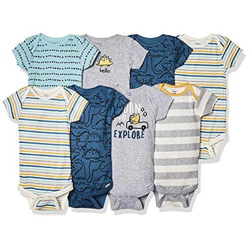 Gerber Baby Boys’ 8-Pack Short Sleeve Onesies Bodysuits