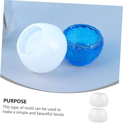 Miniatura 8 de Molde de cuenco en forma de diamante único, 2 piezas, material antiadherente para amantes de las manualidades