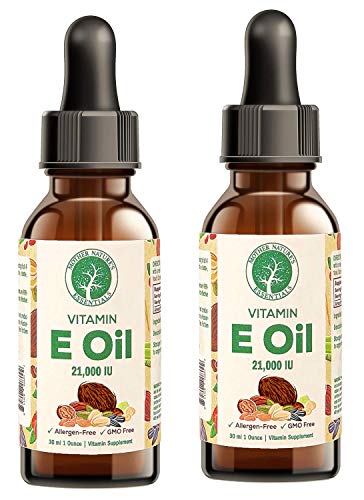 Vitamin E Supplement 21,000IU 1 Ounce from Mother Nature&#39;s Essentials. Helps Support The Bodies Natural Immune System, Uses Orally or Topical. 2 Pack