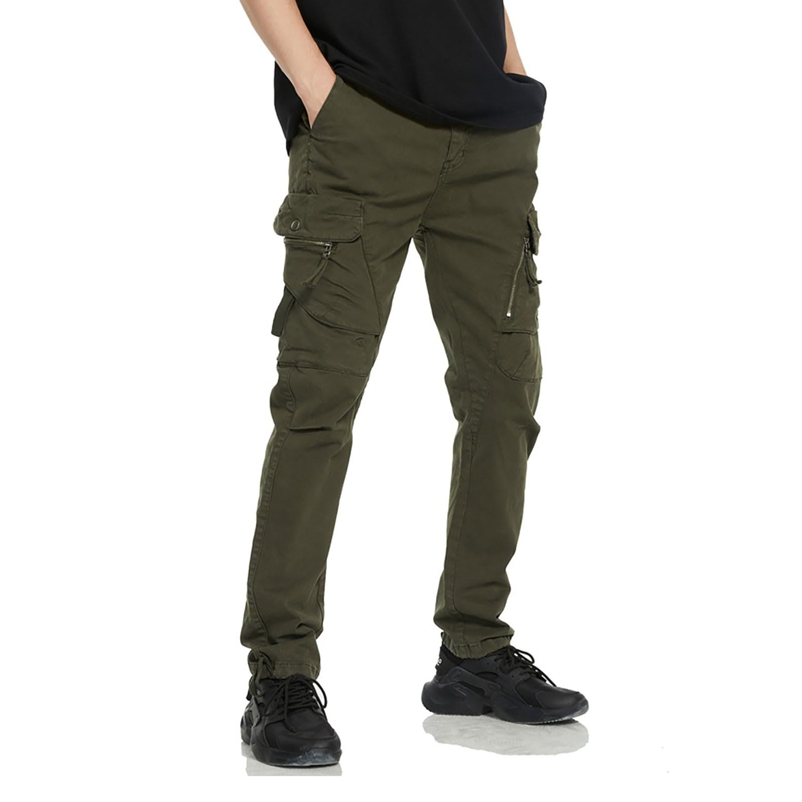 Pantalones de trabajo tipo cargo para hombre, tácticos, con bolsillos, ropa de trabajo, pantalones chinos, pantalones deportivos de camuflaje, militar, caminar, senderismo, al aire libre, pantalones
