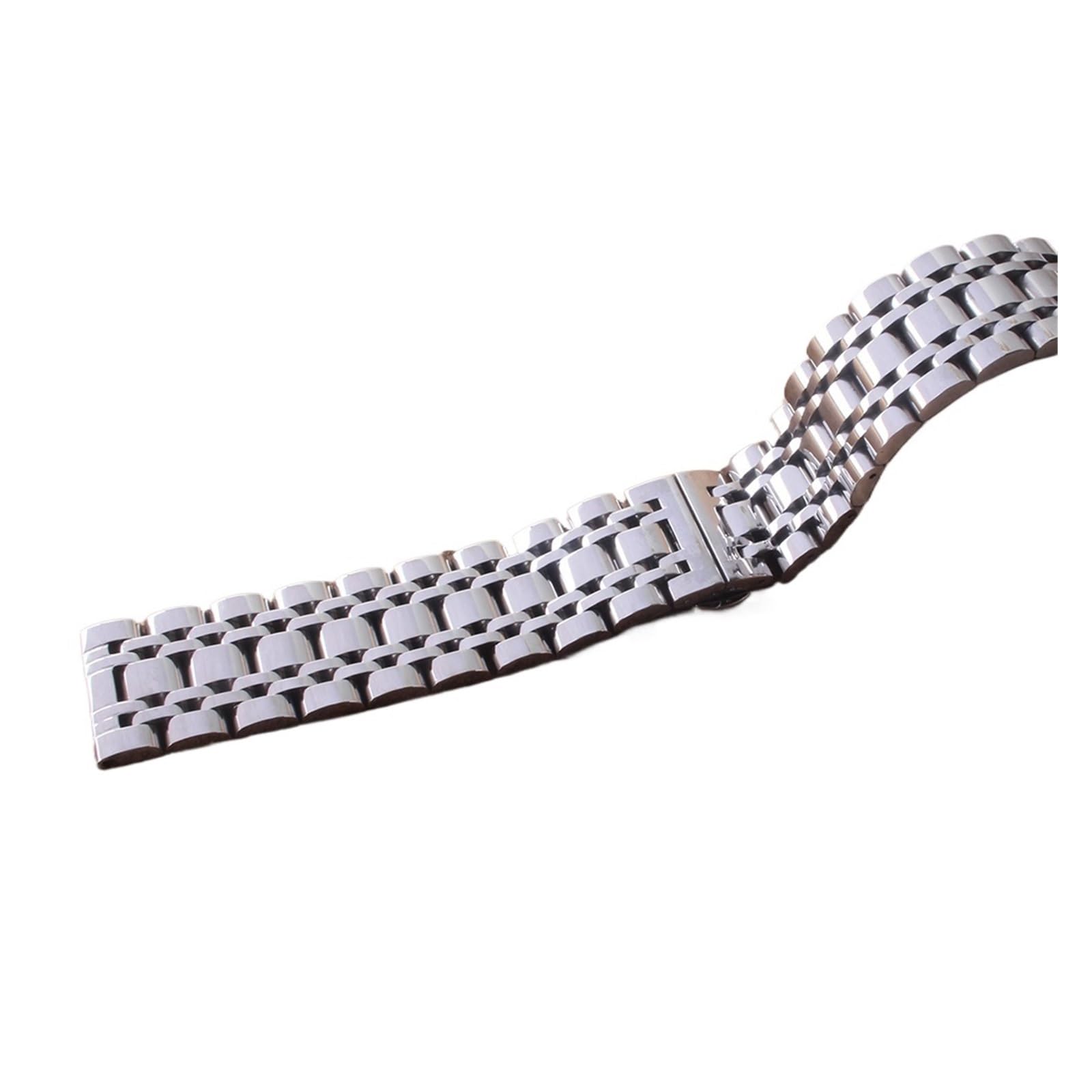 Cong Yi 16mm 18mm 19mm 20mm 21mm 22mm 23mm 24mm 25mm 26mm Bracelets Argent Acier Inoxydable Bracelets De Montre Bracelet Fermoir Papillon Polonais