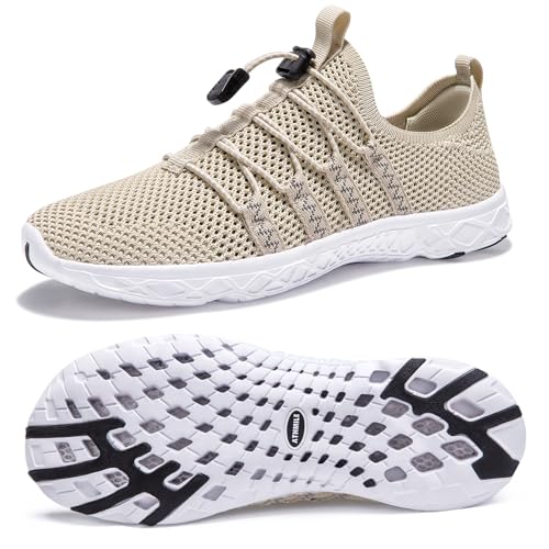 Image of ATHMILE Water Shoes for Men Women Barefoot Hiking Swim River Beach Knit | Adult Lake Pool Aqua Socks Quick Dry for Hiking Surfing Kayaking Sport Accessories Camping Must Haves