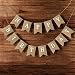 kingleder Happy Birthday Burlap Banner Rustic Birthday Party Bunting Banners Baby Shower Party Swallow-Tail Hemp Linen(5''X 7'')