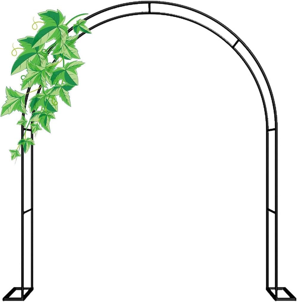 Large Garden Arch, Extra Wide 300/350Cm Garden Arbor Archway, Rose Arch for Roses Climbing Plants Support Black Green White,Black,W1.8M*H2.2M,Green,W1.8M*H2.2M